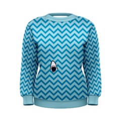 Chevron Shark Pattern Women s Sweatshirt by emilyzragz