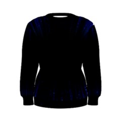 Colorful Light Ray Border Animation Loop Blue Motion Background Space Women s Sweatshirt by Mariart