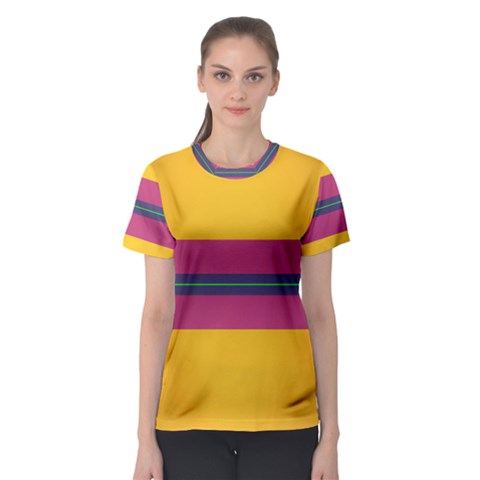 Layer Retro Colorful Transition Pack Alpha Channel Motion Line Women s Sport Mesh Tee by Mariart