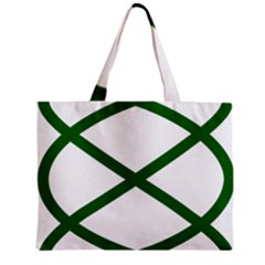 Lissajous Small Green Line Zipper Mini Tote Bag by Mariart