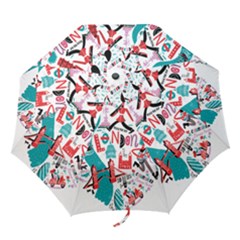 London Illustration City Folding Umbrellas by Mariart