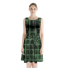 Matrix Earth Global International Sleeveless Waist Tie Chiffon Dress by Nexatart