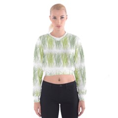 Weeds Grass Green Yellow Leaf Cropped Sweatshirt by Mariart