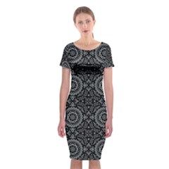 Oriental Pattern Classic Short Sleeve Midi Dress by ValentinaDesign