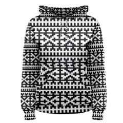 Model Traditional Draperie Line Black White Women s Pullover Hoodie by Mariart