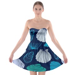 Mega Menu Seashells Strapless Bra Top Dress by Mariart