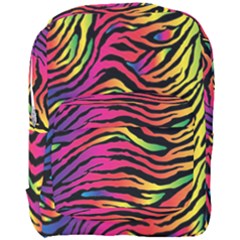Rainbow Zebra Full Print Backpack by Mariart