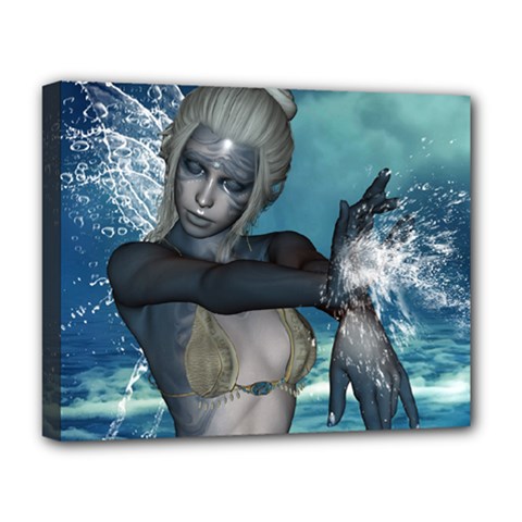 The Wonderful Water Fairy With Water Wings Deluxe Canvas 20  X 16   by FantasyWorld7