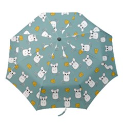 Cute Mouse Pattern Folding Umbrellas by Valentinaart