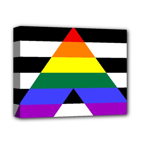 Straight Ally Flag Deluxe Canvas 14  X 11  by Valentinaart