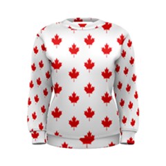 Canadian Maple Leaf Pattern Women s Sweatshirt by Mariart