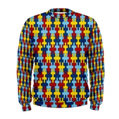 Fuzzle Red Blue Yellow Colorful Men s Sweatshirt by Mariart