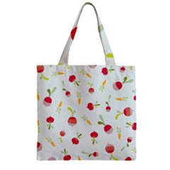 Root Vegetables Pattern Carrots Zipper Grocery Tote Bag by Mariart