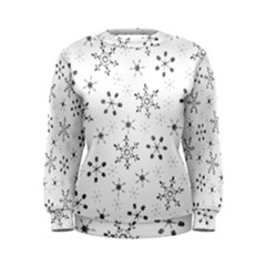Black Holiday Snowflakes Women s Sweatshirt by Mariart