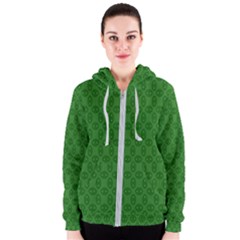 Green Seed Polka Women s Zipper Hoodie by Mariart