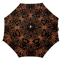 Golden Fire Pattern Polygon Space Straight Umbrellas by Mariart