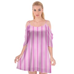 Line Pink Vertical Cutout Spaghetti Strap Chiffon Dress by Mariart