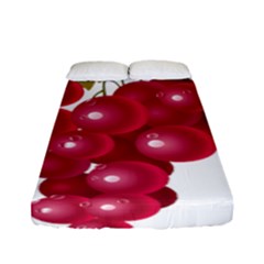 Red Fruit Grape Fitted Sheet (full/ Double Size) by Mariart