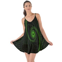 Space Green Hypnotizing Tunnel Animation Hole Polka Green Love The Sun Cover Up by Mariart