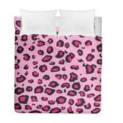 Pink Leopard Duvet Cover Double Side (full/ Double Size) by TRENDYcouture