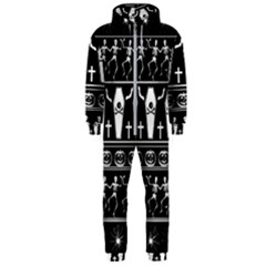 Halloween Pattern Hooded Jumpsuit (men)  by ValentinaDesign