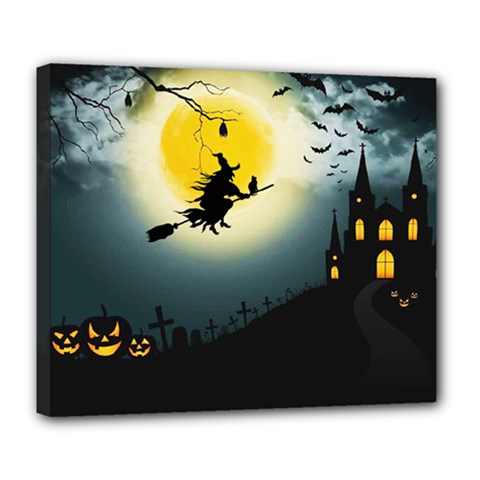 Halloween Landscape Deluxe Canvas 24  X 20   by ValentinaDesign