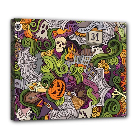 Halloween Pattern Deluxe Canvas 24  X 20   by ValentinaDesign