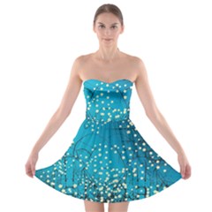 Flower Back Leaf River Blue Star Strapless Bra Top Dress by Mariart