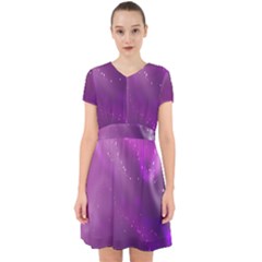 Space Star Planet Galaxy Purple Adorable In Chiffon Dress by Mariart