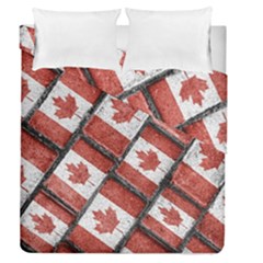 Canadian Flag Motif Pattern Duvet Cover Double Side (queen Size) by dflcprints