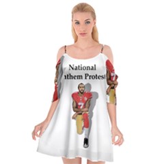 National Anthem Protest Cutout Spaghetti Strap Chiffon Dress by Valentinaart