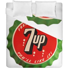 Fresh Up With  7 Up Bottle Cap Tin Metal Duvet Cover Double Side (california King Size) by Celenk