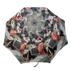 The Birth Of Christ Folding Umbrellas by Valentinaart