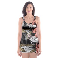 The Birth Of Christ Skater Dress Swimsuit by Valentinaart