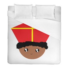 Cutieful Kids Art Funny Zwarte Piet Friend Of St  Nicholas Wearing His Miter Duvet Cover (full/ Double Size) by yoursparklingshop