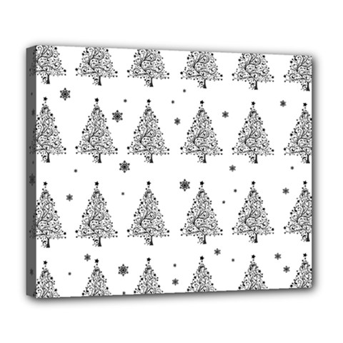 Christmas Tree - Pattern Deluxe Canvas 24  X 20   by Valentinaart
