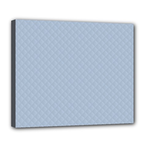 Powder Blue Stitched And Quilted Pattern Deluxe Canvas 24  X 20   by PodArtist