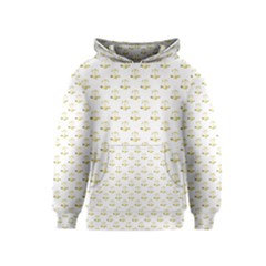 Gold Scales Of Justice On White Repeat Pattern All Over Print Kids  Pullover Hoodie by PodArtist