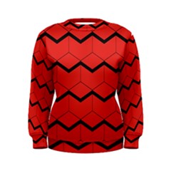 Red Box Pattern Women s Sweatshirt by berwies