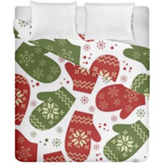 Winter Snow Mittens Duvet Cover Double Side (california King Size) by allthingseveryone