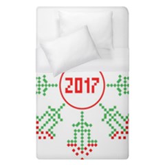 Snowflake Graphics Date Year Duvet Cover (single Size) by Celenk