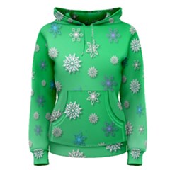 Snowflakes Winter Christmas Overlay Women s Pullover Hoodie by Celenk