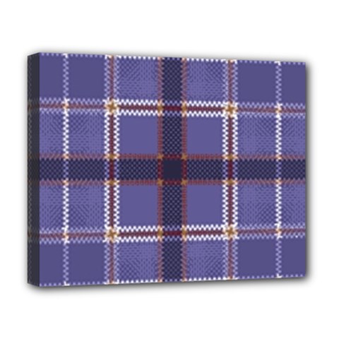 Purple Heather Plaid Deluxe Canvas 20  X 16   by allthingseveryone