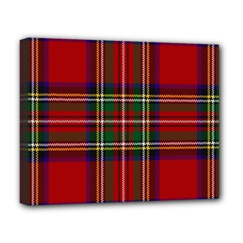 Red Tartan Plaid Deluxe Canvas 20  X 16   by allthingseveryone