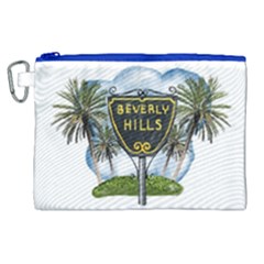 Beverly Hills Canvas Cosmetic Bag (xl) by Bigfootshirtshop