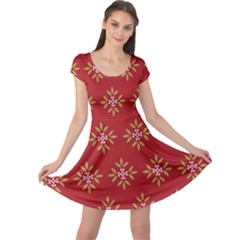 Pattern Background Holiday Cap Sleeve Dress by Celenk