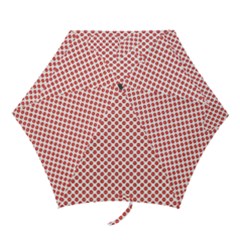 Sexy Red And White Polka Dot Mini Folding Umbrellas by PodArtist