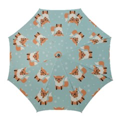Cute Fox Pattern Golf Umbrellas by Bigfootshirtshop