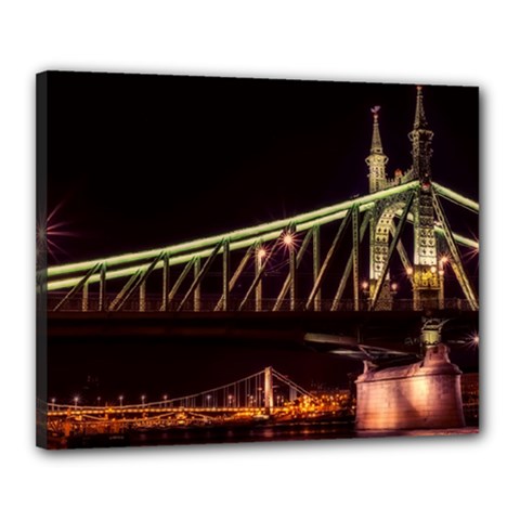Budapest Hungary Liberty Bridge Canvas 20  X 16  by BangZart