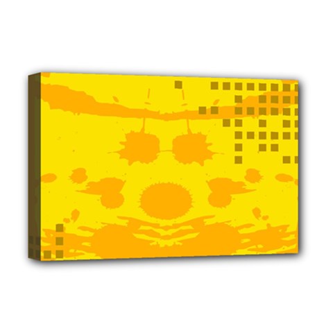 Texture Yellow Abstract Background Deluxe Canvas 18  X 12   by BangZart